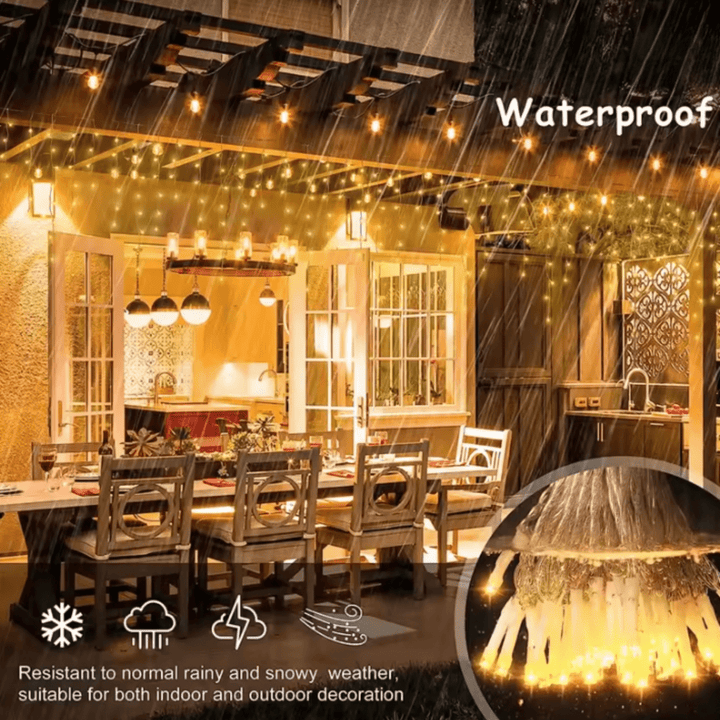 Skanto | LED-Gartenvorhang 4 x 0,6 m mit wetterfester Eleganz