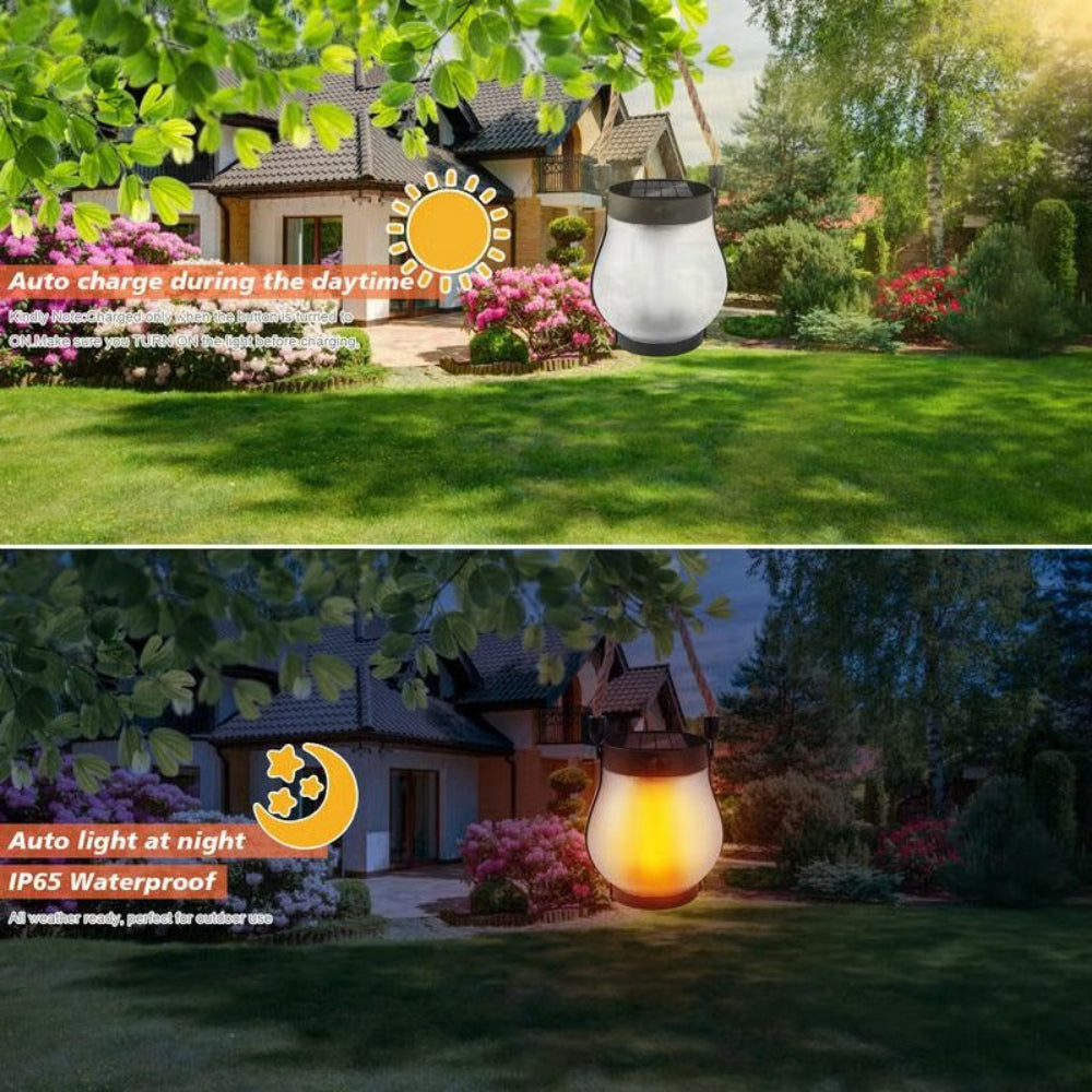Skanto | Skanto Solar Wasserdichte Laterne Flackernde Gartenlampe