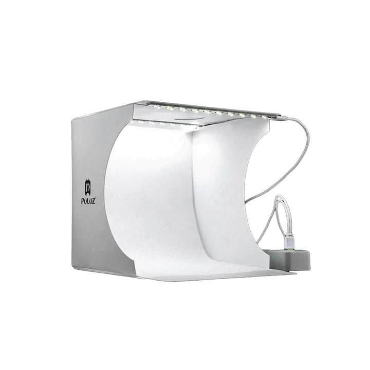 Skanto | „LumiCube“ Mini-Fotostudio mit LED-Beleuchtung und 6 Hintergründen