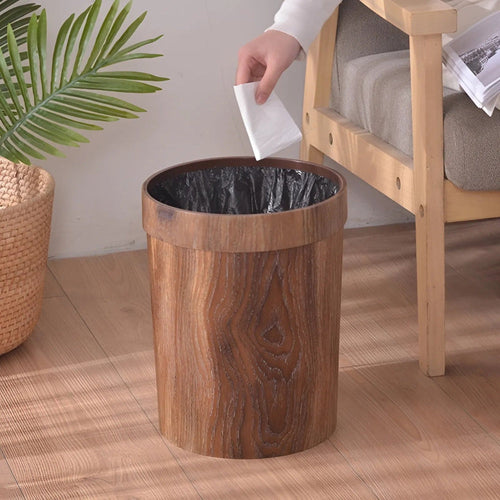 Skanto | LignoBin – Mülleimer im skandinavischen Holz-Look (8L)