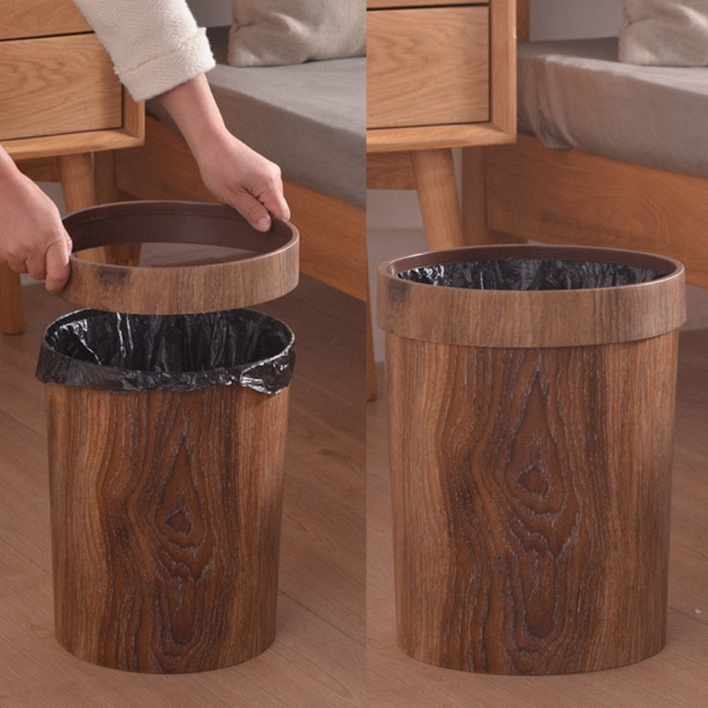 Skanto | LignoBin – Mülleimer im skandinavischen Holz-Look (8L)
