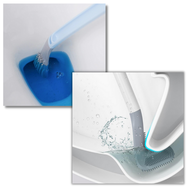 Toilettenbürste mit langem Griff und Wandhalterung