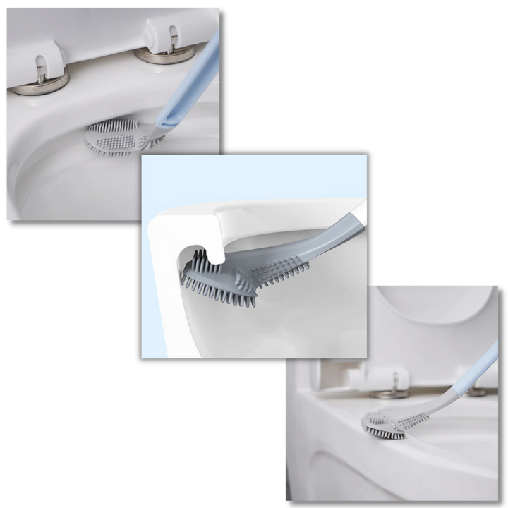 Toilettenbürste mit langem Griff und Wandhalterung
