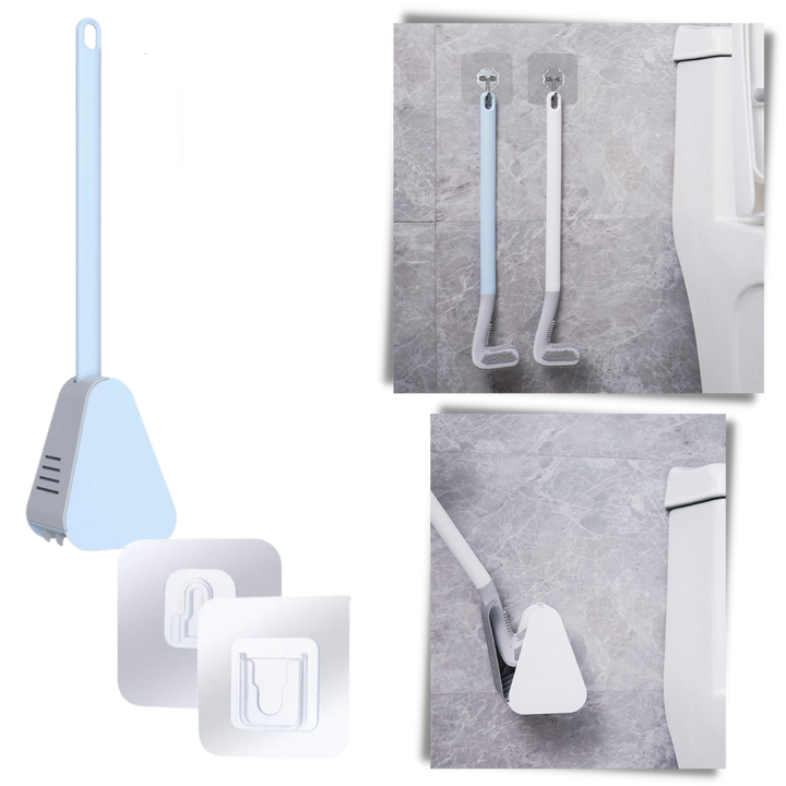 Toilettenbürste mit langem Griff und Wandhalterung