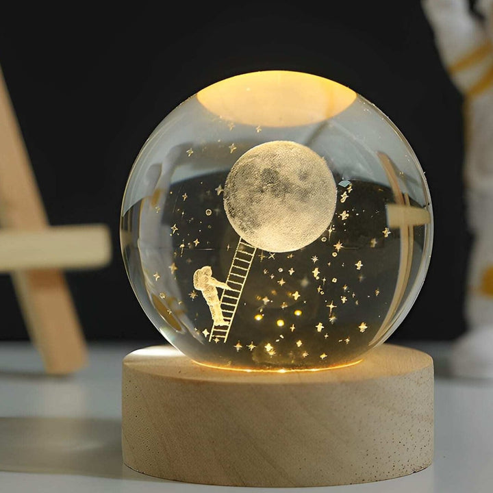 Skanto | SolarSphere – Kristall-Sonnensystem mit LED-Beleuchtung | Pädagogisches und dekoratives Geschenk