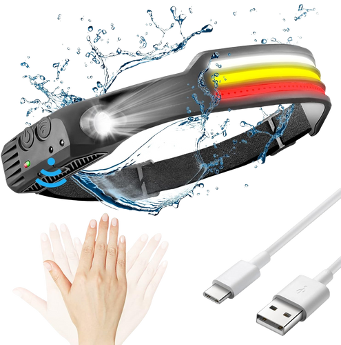 Skanto | 230º LED-Stirnlampe mit einstellbarer Helligkeit und leichtem Design für Camping, Wandern und Outdoor-Aktivitäten