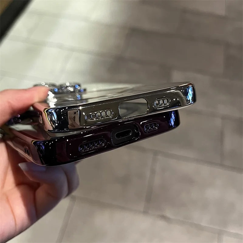 Skanto | Vergoldete transparente weiche Magnethülle für iPhone
