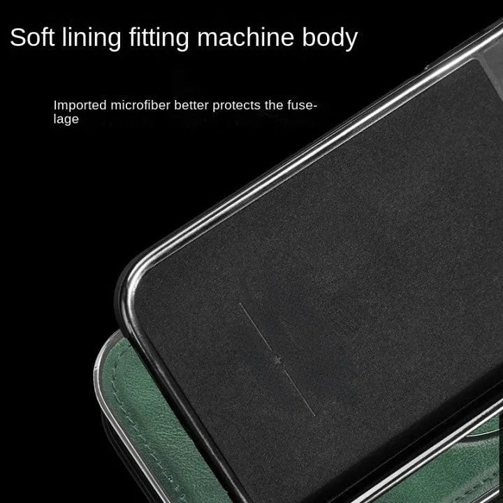 Skanto | Luxuriöse Leder-iPhone-Hülle mit unsichtbarem Ständer