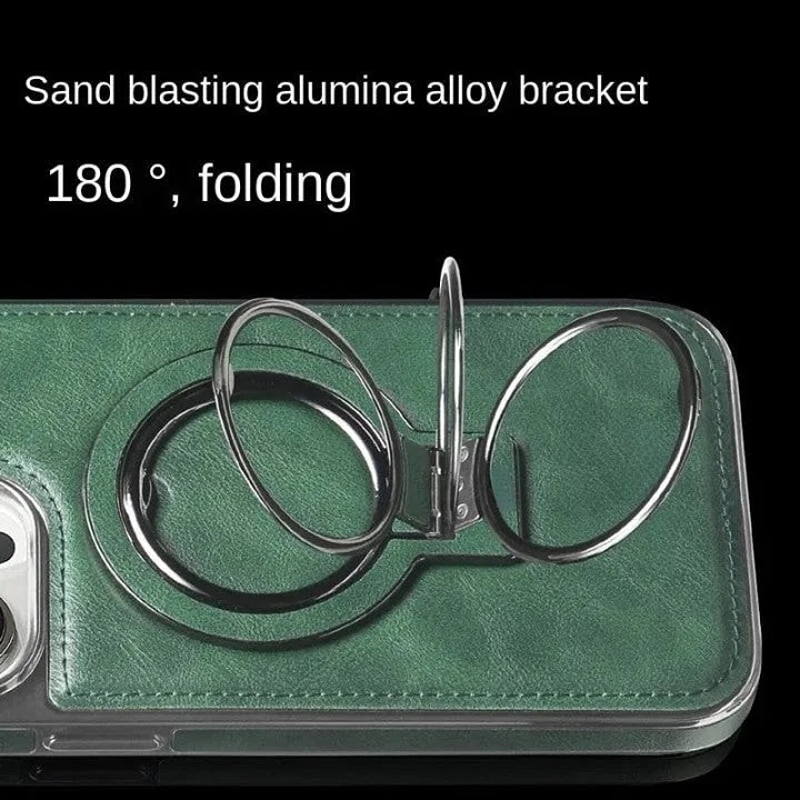 Skanto | Luxuriöse Leder-iPhone-Hülle mit unsichtbarem Ständer