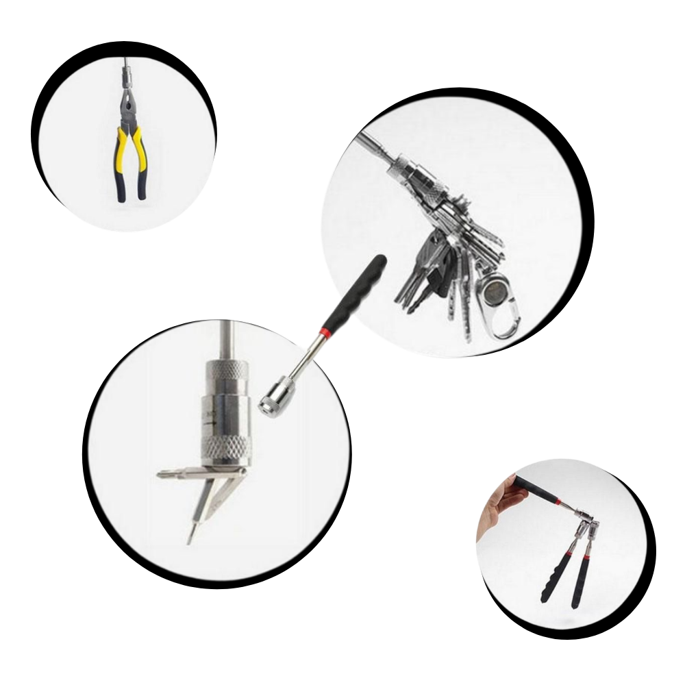 Ausziehbares magnetisches Greifwerkzeug mit LED