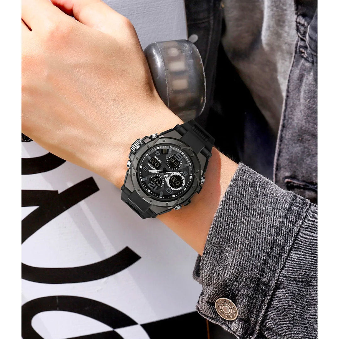 Skanto | TitanGuard Militär-Herrenuhr – Robuste Multifunktions-Analog- & Digitaluhr