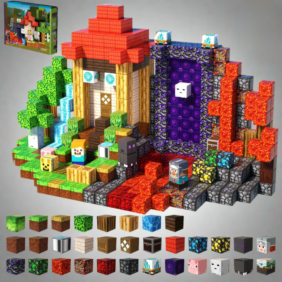 Skanto | Magnetische Bausteine Lernspielzeug-Set für Kinder