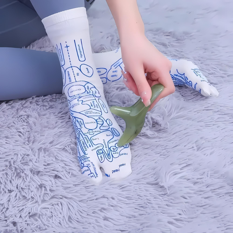 Skanto | Therapeutische Massagesocken | Akupressur-Design für sofortige Schmerzlinderung & Entspannung zu Hause