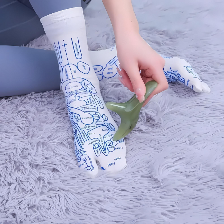 Skanto | Therapeutische Massagesocken | Akupressur-Design für sofortige Schmerzlinderung & Entspannung zu Hause
