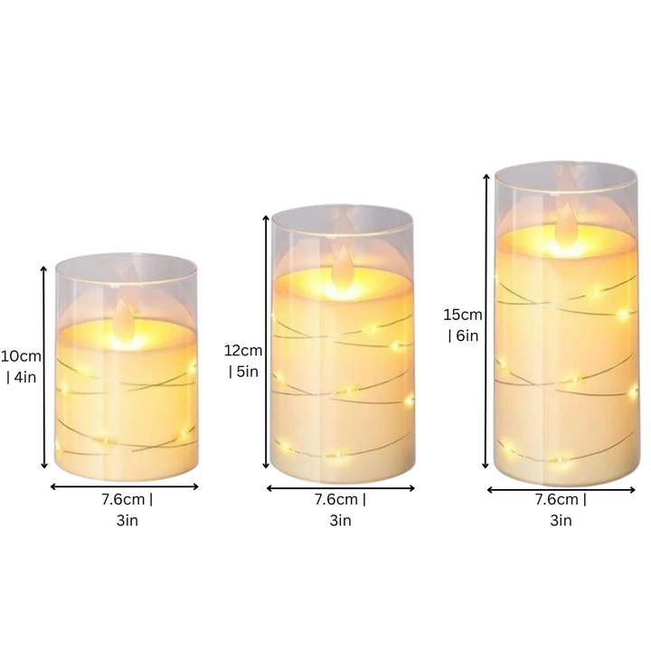 Skanto | LED-Ambient-Kerzenlichter | Realistische Flammenaura, anpassbare Helligkeit & Timer-Einstellungen für Heimdekoration und Veranstaltungen