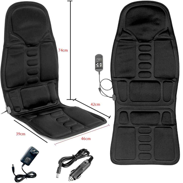 Skanto | 8-Modi Heiz-Massagepad für Rücken, Nacken und Ganzkörperentspannung – Perfekt für Auto und Zuhause