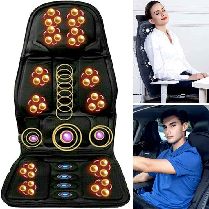 Skanto | Skanto Fashion Massagesitzauflage mit beheiztem Nackenkissen für Auto und Zuhause