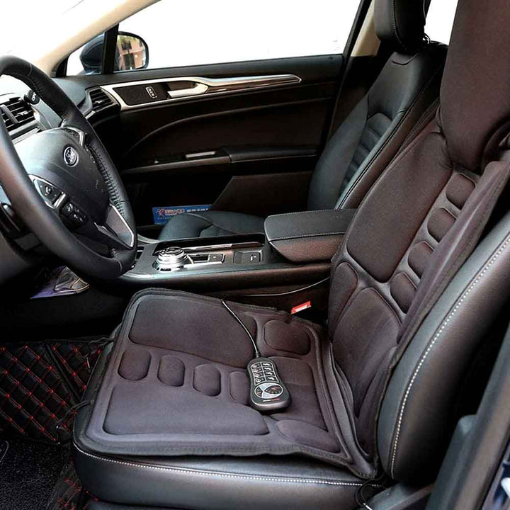 Skanto | Skanto Fashion Massagesitzauflage mit beheiztem Nackenkissen für Auto und Zuhause
