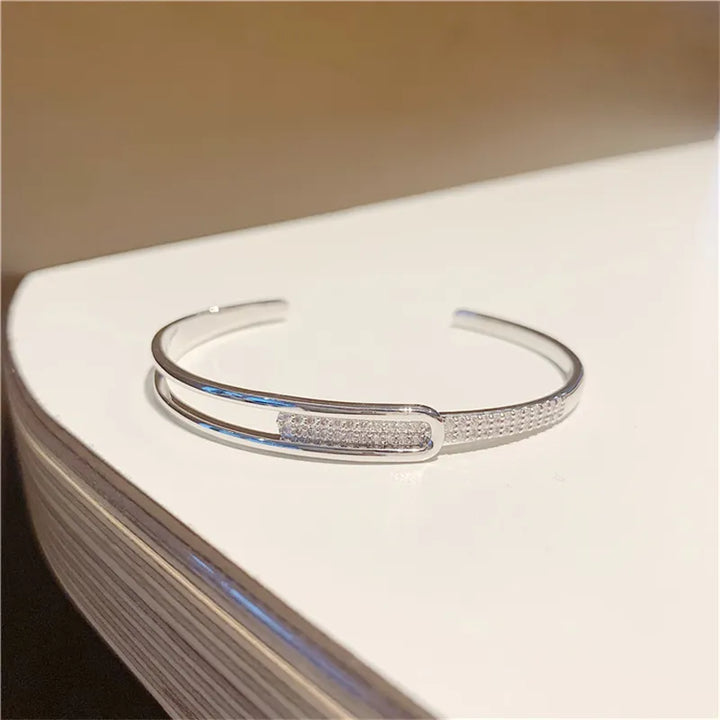 Skanto | Offener Armreif aus 925er Sterlingsilber mit Zirkonia