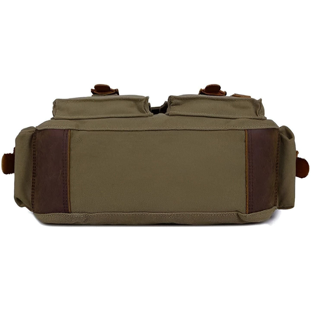Skanto | Michael Bag – Vintage Canvas Messenger Bag für Herren mit Lederdetails