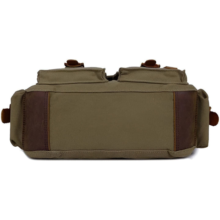 Skanto | Michael Bag – Vintage Canvas Messenger Bag für Herren mit Lederdetails