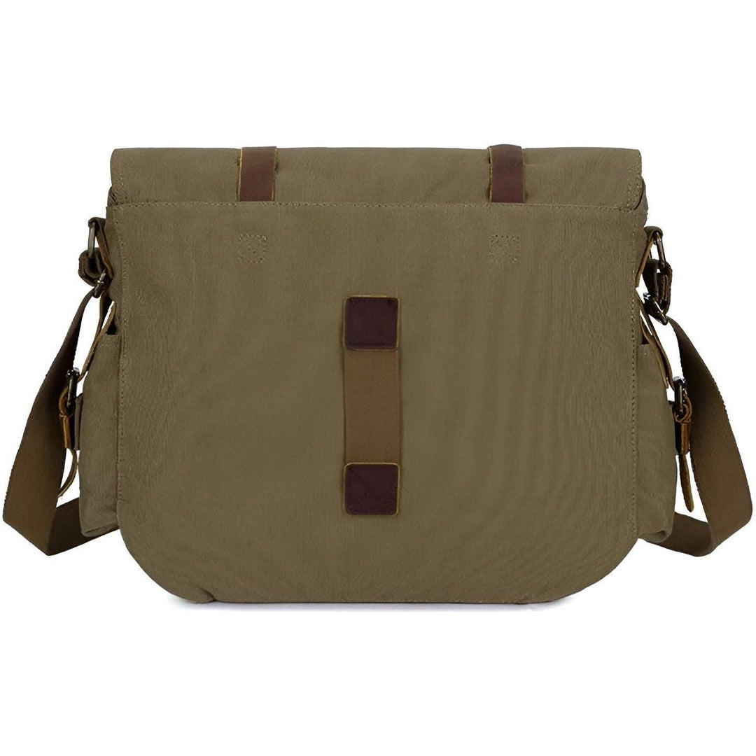 Skanto | Michael Bag – Vintage Canvas Messenger Bag für Herren mit Lederdetails