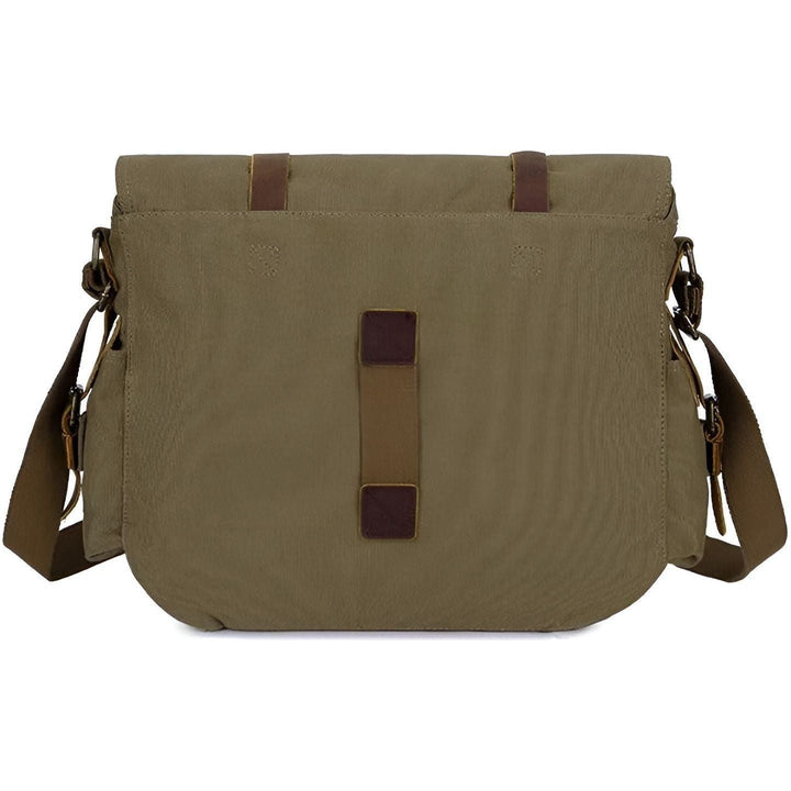 Skanto | Michael Bag – Vintage Canvas Messenger Bag für Herren mit Lederdetails