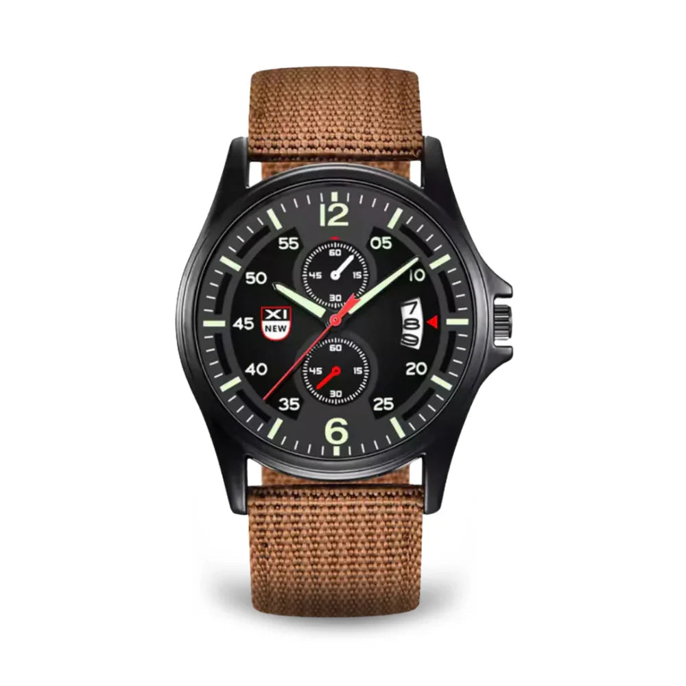 Skanto | Militär-Quarzuhr – Leichte taktische Nylonarmbanduhr für Herren