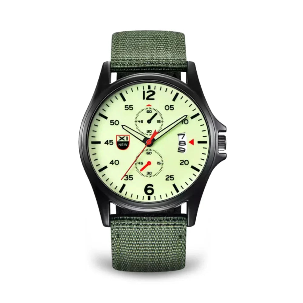 Skanto | Militär-Quarzuhr – Leichte taktische Nylonarmbanduhr für Herren