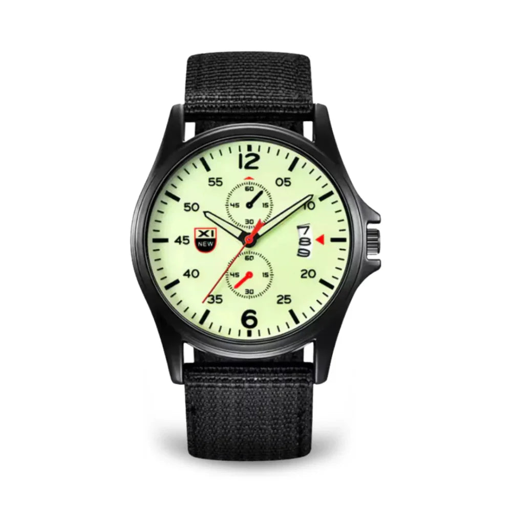Skanto | Militär-Quarzuhr – Leichte taktische Nylonarmbanduhr für Herren
