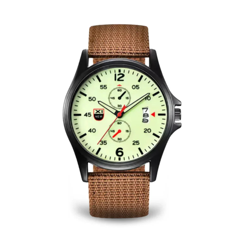 Skanto | Militär-Quarzuhr – Leichte taktische Nylonarmbanduhr für Herren