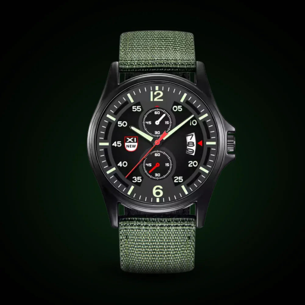Skanto | Militär-Quarzuhr – Leichte taktische Nylonarmbanduhr für Herren