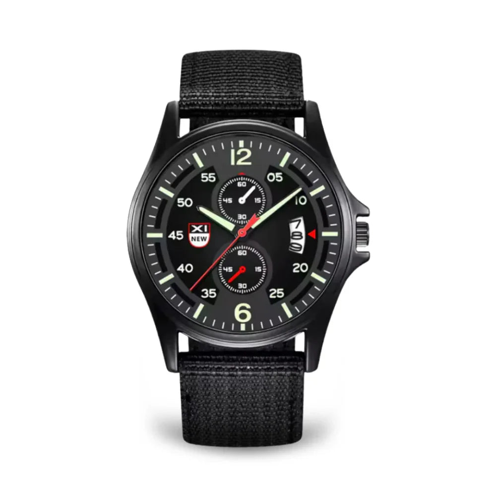 Skanto | Militär-Quarzuhr – Leichte taktische Nylonarmbanduhr für Herren