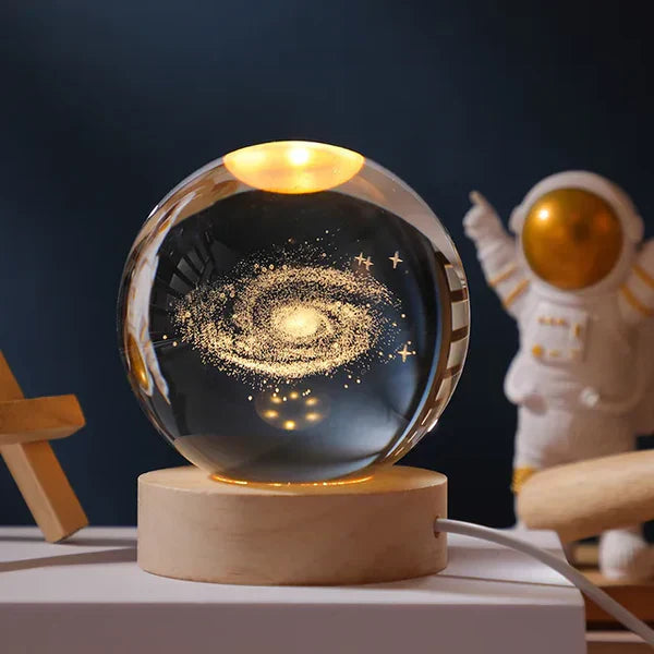Skanto | SolarSphere – Kristall-Sonnensystem mit LED-Beleuchtung | Pädagogisches und dekoratives Geschenk