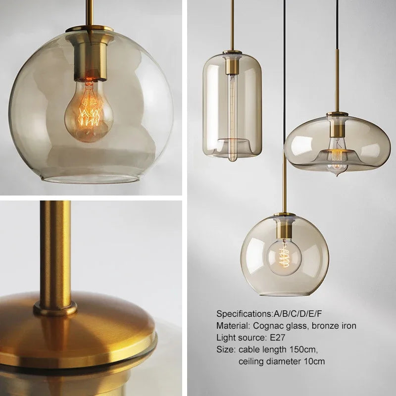 Skanto | NordicGlas - Moderne skandinavische Glas-Pendelleuchte für Esszimmer und Wohnzimmer