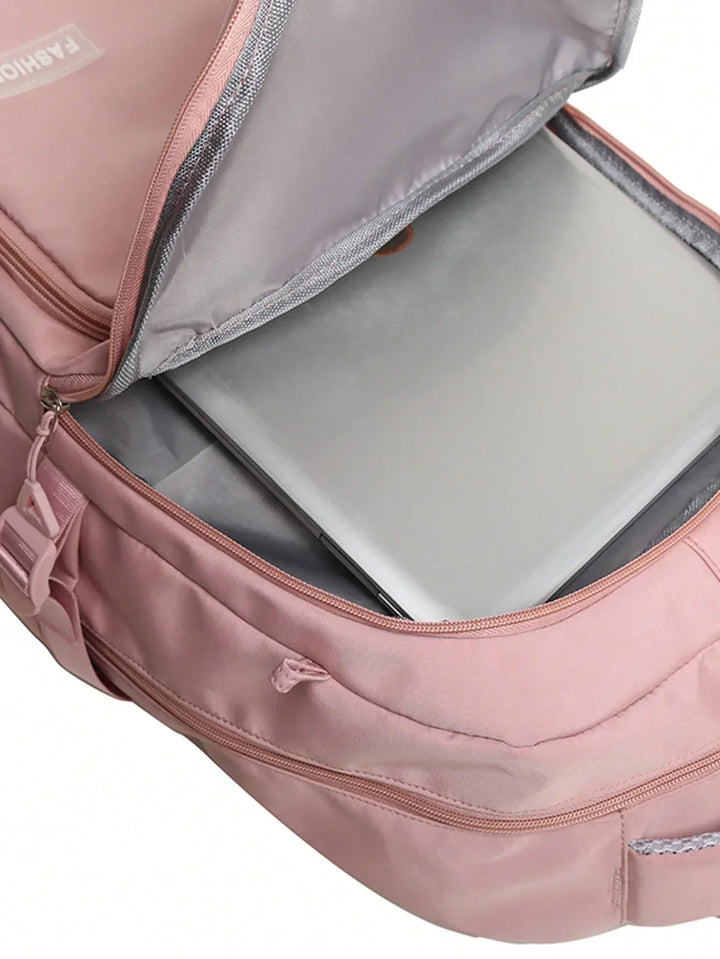 Skanto | Wasserdichter pinker Mädchenrucksack mit Laptopfach – Stilvolle und praktische Schultasche