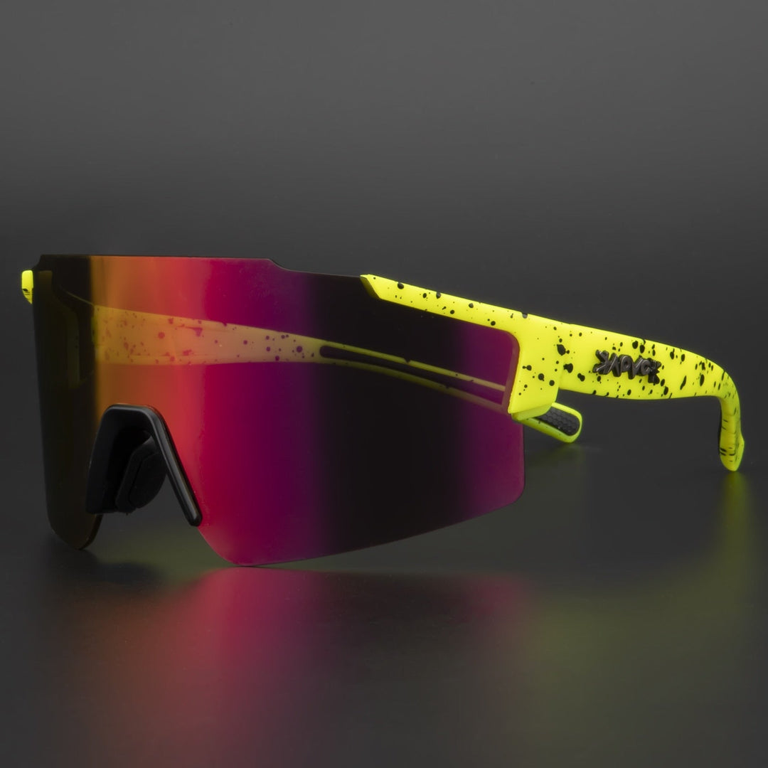 Skanto | ReflectRide Sportsonnenbrille – Aerodynamische Radsportbrille mit UV-Schutz und austauschbarem Rahmen