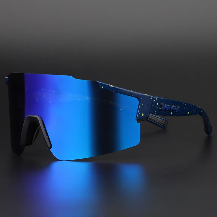 Skanto | ReflectRide Sportsonnenbrille – Aerodynamische Radsportbrille mit UV-Schutz und austauschbarem Rahmen
