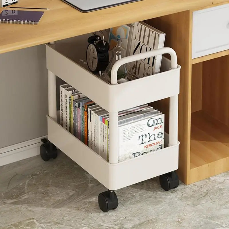 Skanto | BookRacer – Mobiles Bücherregal mit 2 Ablagen