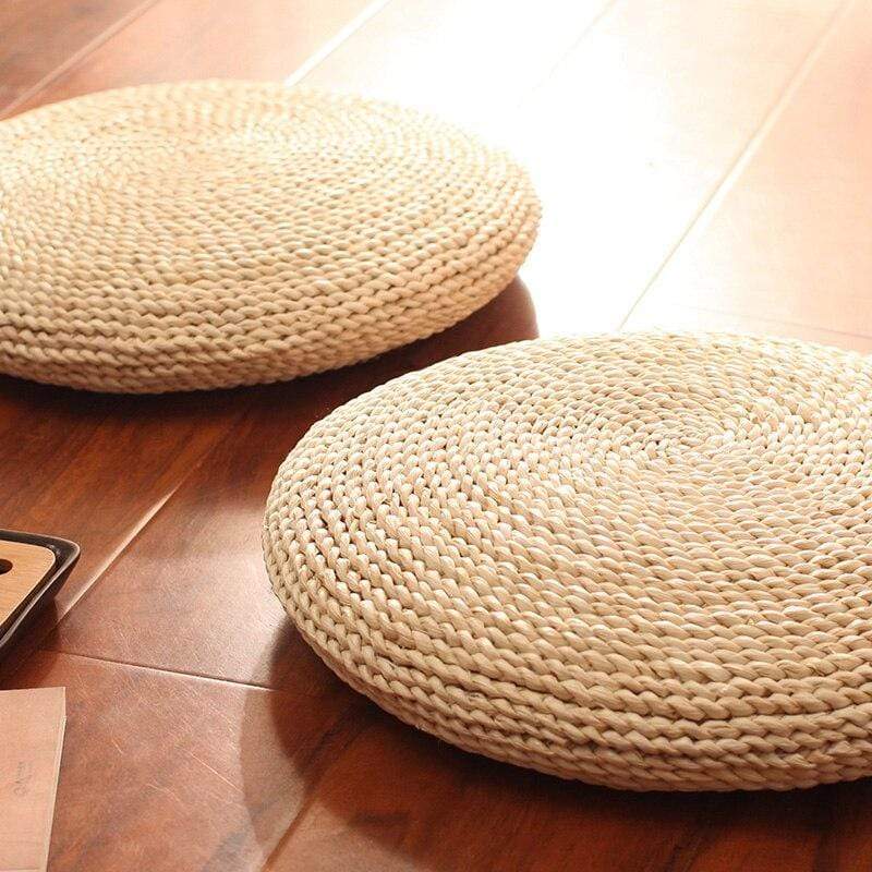 Natürliches Tatami Stroh-Sitzkissen Skanto