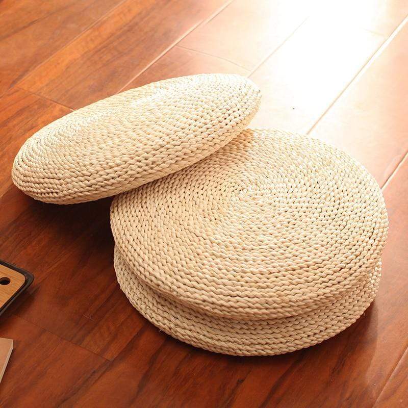 Natürliches Tatami Stroh-Sitzkissen Skanto