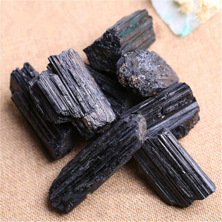 Skanto | Natur- & Mineralsteine Kristall Schwarzer Turmalin Rohstein Home Ramadan Dekoration 2023