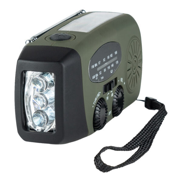Skanto | PowerSafe Mini Notradio – Kompaktes Notradio mit Taschenlampe und Powerbank