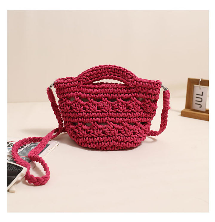 Verspielte Makramee-Handtasche mit strukturierter Oberfläche Skanto