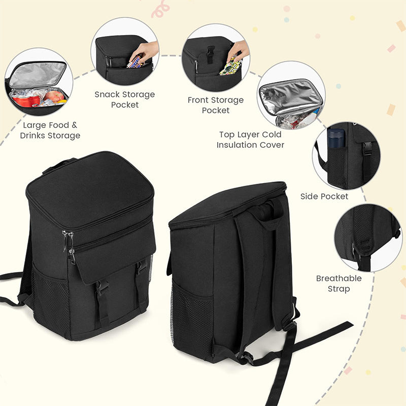 Unisex Nan Isotherm Kühlrucksack mit großem Kühlfach, gepolsterten Schultergurten und seitlichen Netztaschen Skanto