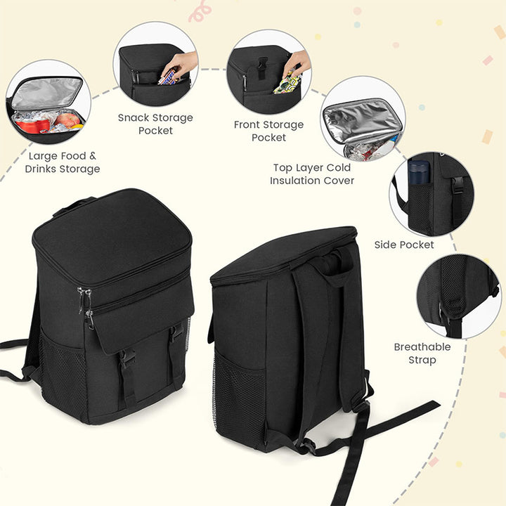 Unisex Nan Isotherm Kühlrucksack mit großem Kühlfach, gepolsterten Schultergurten und seitlichen Netztaschen Skanto