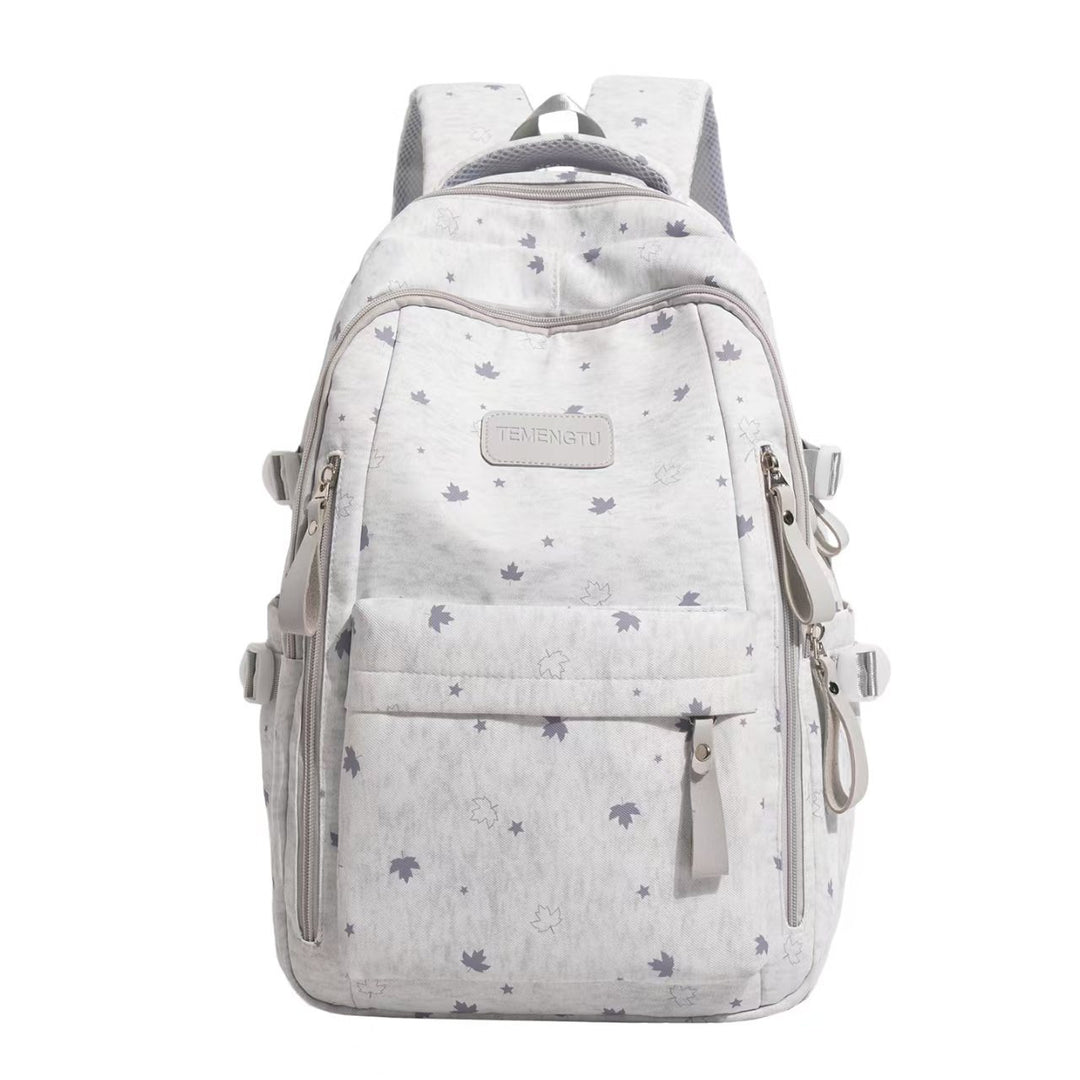 Rucksack Skanto mit Blumenprint und mehreren Fächern