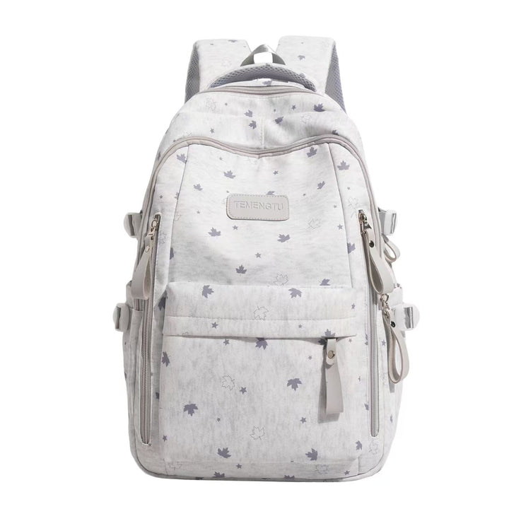Rucksack Skanto mit Blumenprint und mehreren Fächern