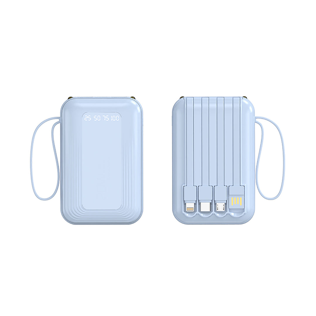 Multifunktionale Powerbank mit integriertem Kabelsystem Skanto