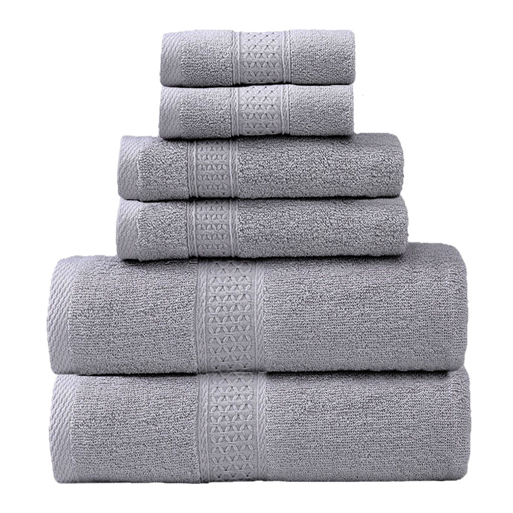 Frottierhandtuch-Set mit eleganter Bordüre